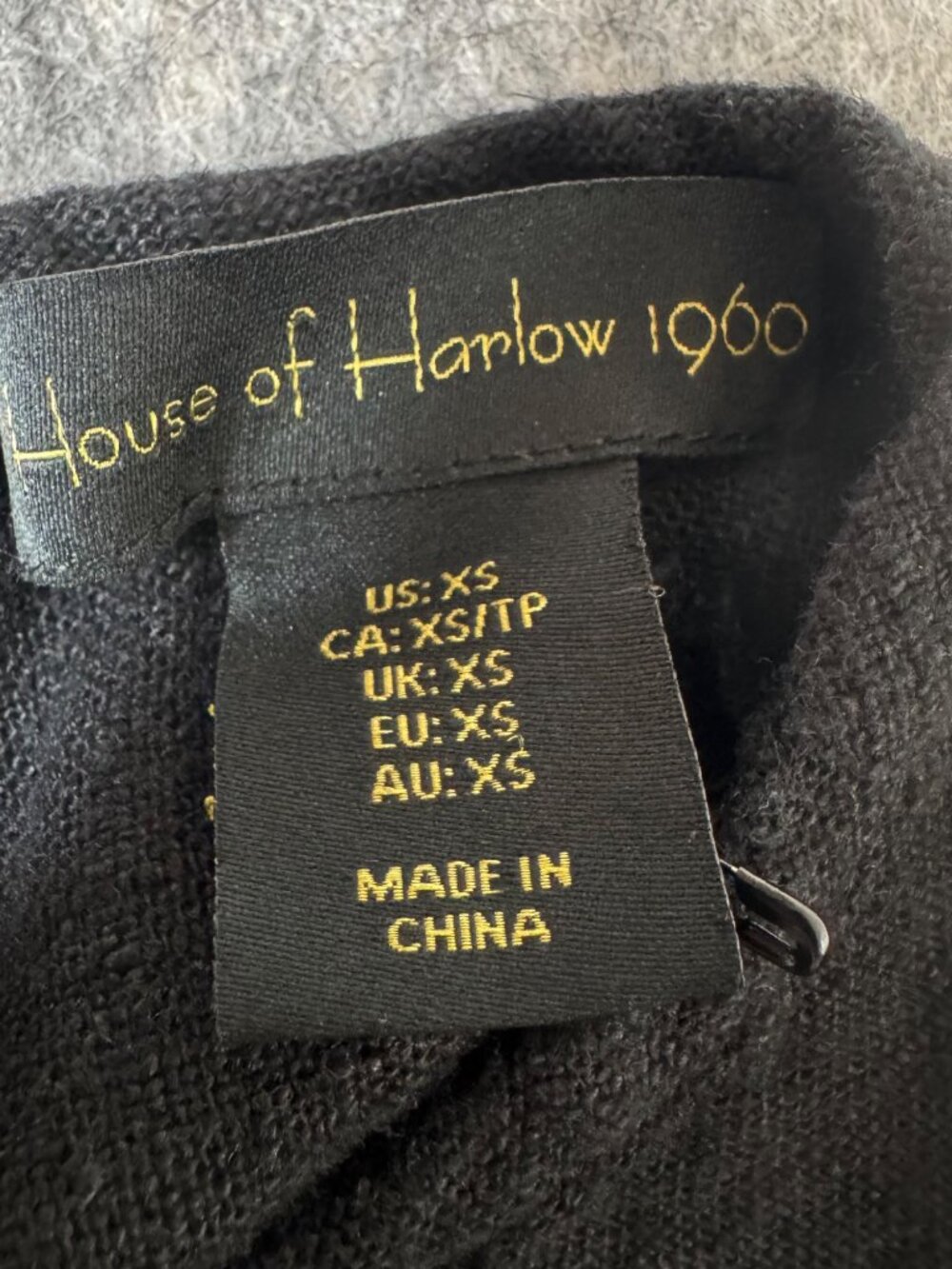House Of Harlow 1960 Top Black Cropped Puff Sleeve Sz XS Keyhole Back - Picture 5 of 11